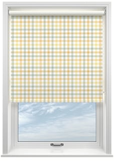 Laura Ashley Cove Check, Ochre - Roller Blind